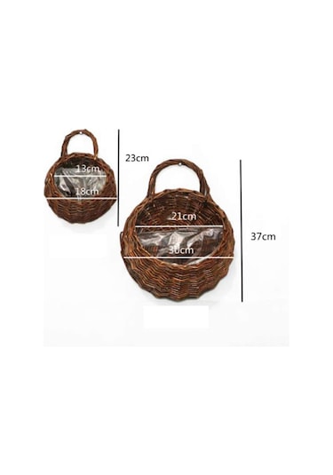 Xindoker Doğal Deniz Çimi Oluşturulan Duvar Montajlı Süs Çiçek Sepeti - Ev Bahçe Dekorasyonu İçin Fonksiyonel Bitki Taşıyıcı Çok Renkli