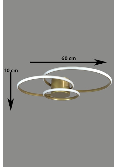 Sole Eskitme Renk Salon - Mutfak - Hol Beyaz Led 3 Lü Avize Eskitme