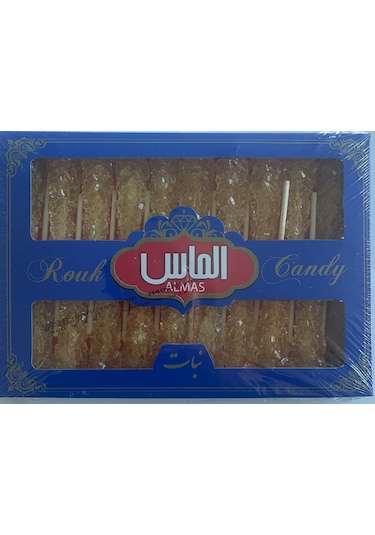 Almas Nöbet Şekeri Safranlı Nabat Akide Şekeri 20 Adet Çubuklu