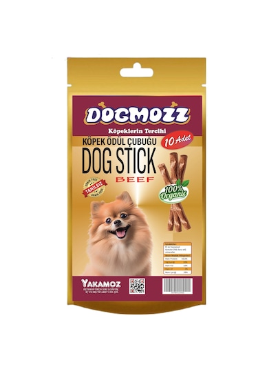 Dogmozz Stick Biftekli Köpekler İçin Ödül Çubuğu 10'lu