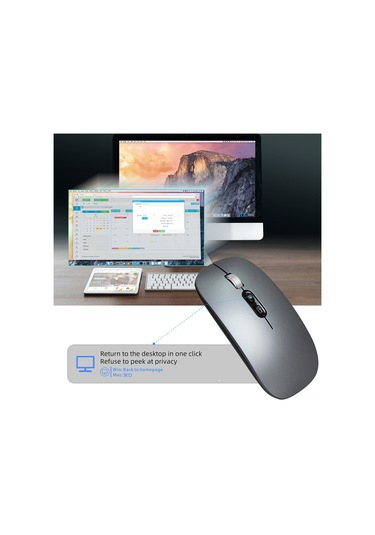 Monyee M103 Sessiz Tasarım, 3 Dpı Ayarlı, 500mah Pil İle Taşınabilir Kablosuz Fare Lazer