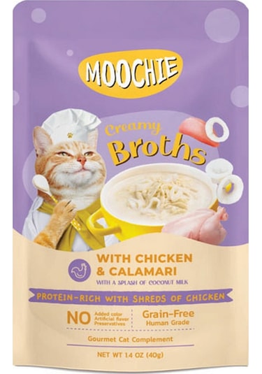 Moochie Tavuklu Kalamarlı Çorba Kedi Ödülü 4 x 40 G