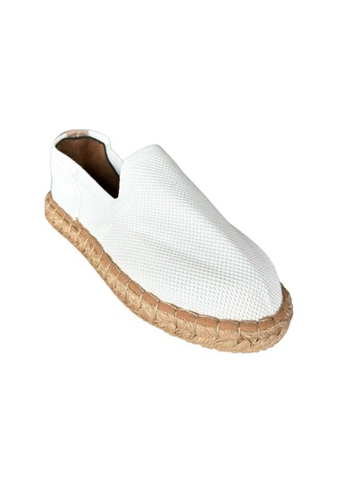 Unisex El Yapımı Triko Espadril Beyaz-beyaz Beyaz