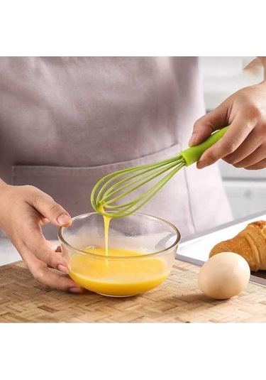 Ulzyvf Yumurta Yumurta Yeşil Yeşil Silikon Pişirme Mutfak Mini Mikseri Manuel Krem İnç Ev Çocuk Çırpıcı Aracı 6 İk Yeşil