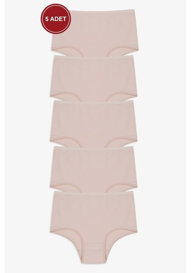 Kadın 5'li Likralı Ekstra Yüksek Bel Külot Ko5305ktl Ten