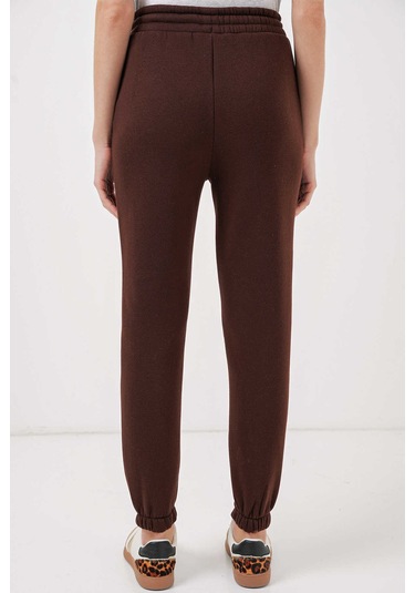 Gabria Paça Lastikli Eşofman Altı Kahverengi