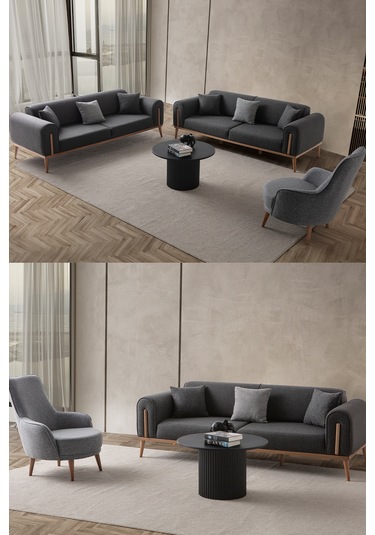 Riva 3+3+1+1  Koltuk Takımı Antrasit