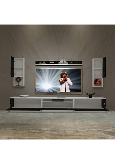 Decoraktiv Trendstyle 270da Mdf Tv Ünitesi Tv Sehpası Beyaz - Siyah