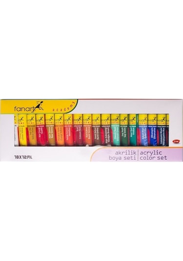 2000.s18 Academy Akrilik Boya Seti 18x12ml 0000 Naturel