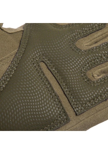 Yeşil Açık Taktik Eldiven Nefes Alabilir Kaymaz Eldiven Şok Tam Parmak Bisiklet Eldiveni