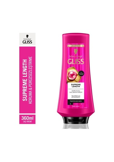 Schwarzkopf Gliss Supreme Length Saç Bakım Kremi 360 Ml 4015100815191-190