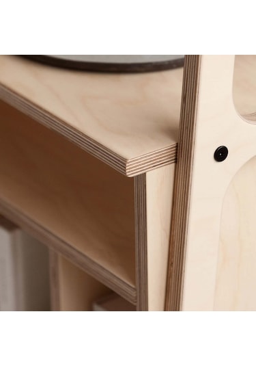 Woodesk Ocean, Ahşap Kitaplık Ve Raf Ünitesi, Natural Renk