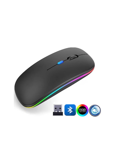 Zr215 Cba100 Rgb Siyah Şarjlı Mouse