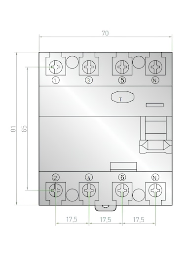 4x40a 300ma Kaçak Akım Rölesi 4 Kutuplu 40 Amper