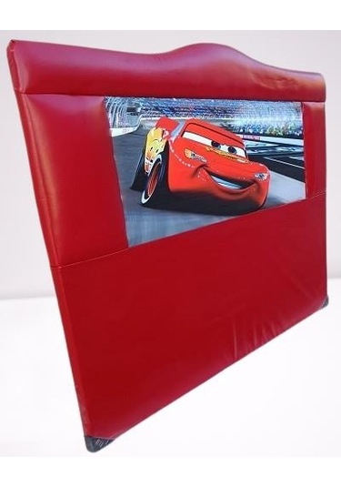 Dk Arabalar Model Suni Deri Tek Kişilik Başlık Kırmızı 100 CM