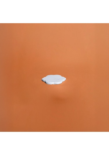 Arabesque Mermer Bardak Altlığı Beyaz Beyaz