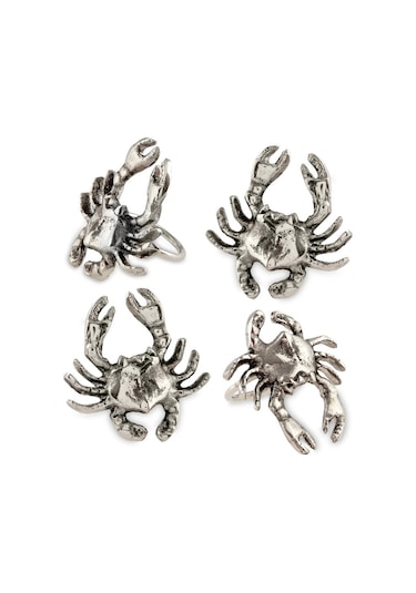 Jumbo Deep Sea Yengeç 4'lü Peçete Halkası Çelik