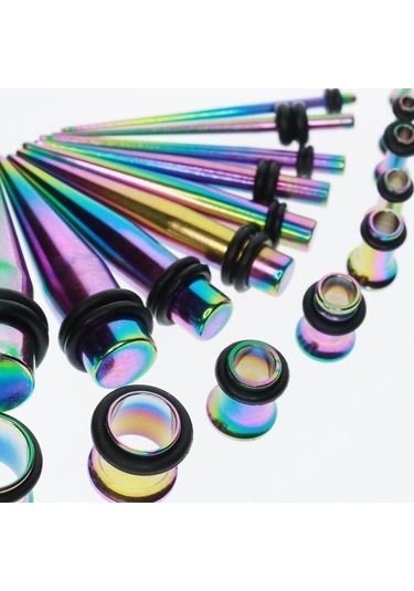 Homyl 36 Parça Kulak Göstergeleri Germe Kiti Fiş Konik 14g Çok Renkli