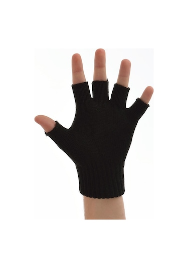 Astek Suve Triko  Siyah Kesik Eldiven Kaliteli Unisex