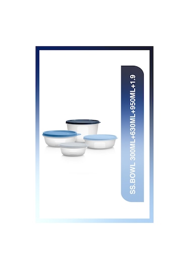 Tupperware Ss.bowl 300ml+630ml+950ml+1.9