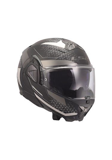 Ls2 Advant 2 Astral Çene Açılır Kask Mat Gri - Siyah