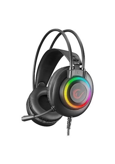 Rampage RM-K27 X-Jammer 3.5 MM 7 Renk Ledli Kablolu Kulak Üstü Oyuncu Kulaklığı