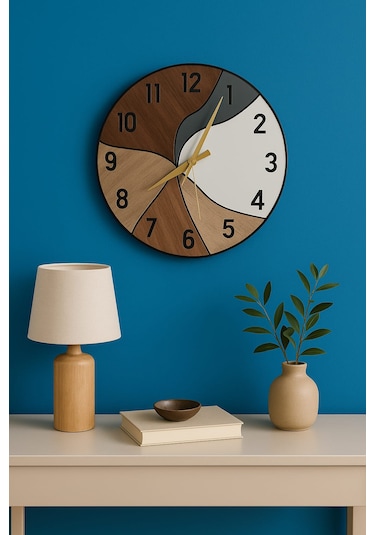 Yeni Tasarım Modern Duvar Saati Şık Ve Kalite Bir Arada No:1001 Siyah