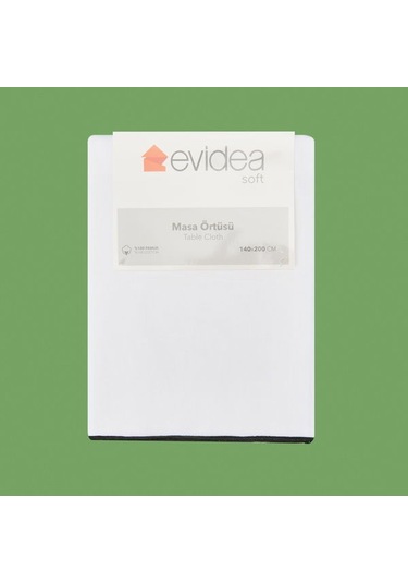 Evidea Soft Elegant Masa Örtüsü - Beyaz - 140x200 Cm Beyaz