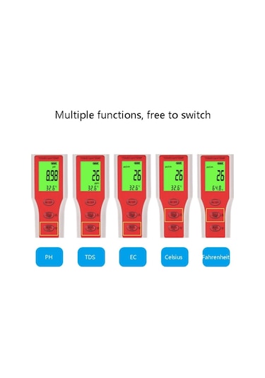 Butu 4'ü 1 Arada Taşınabilir Ph/tds/ec/temp Test Kalemi Çok Fonksiyonlu Su Kalitesi Test Cihazı