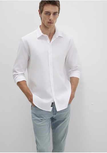 Mavi Slim Fit Beyaz Erkek Gömlek M0211656-620 Beyaz
