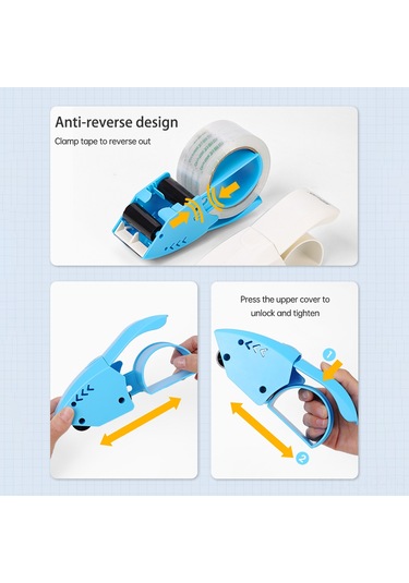 Aubyhe Plastik Bant Kesici 3332 - 40-48mm Genişliğe Uygun, Elden Tutulan Paket Kapama Aleti, Beyaz Renk 1 Adet