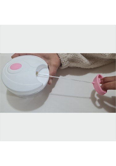 Üç Bıçaklı İpli Soğan Patates Biber Domates Kesme El Rondosu Beyaz Pembe