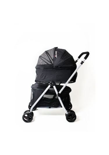 Justie Pet Rovera İki Katlı Kedi & Köpek Arabası Siyah 40 x 80 x 100 CM