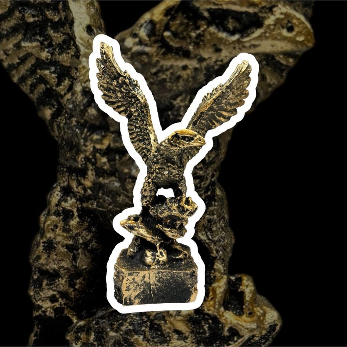 Dekoratif Polyester Kartal Biblo Gold Eskitme