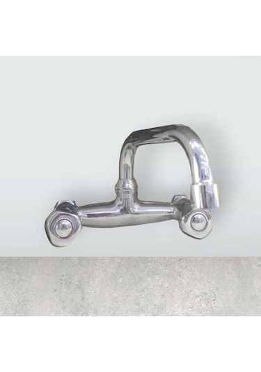Mintev Krom Klasik Seri Çift Topaç Kol Banyo Bataryası KROM