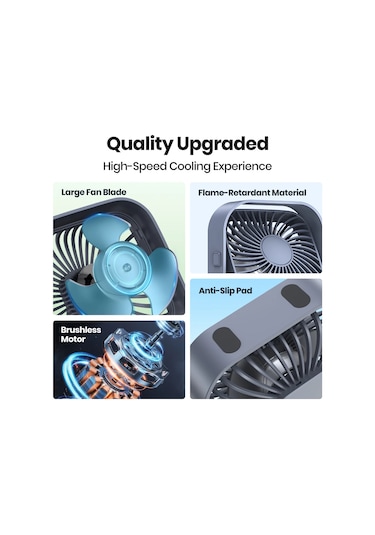 Mini Taşınabilir Fan Usb Masa Fanı Masa Güçlü Hava Akışı Ve 1 Adet