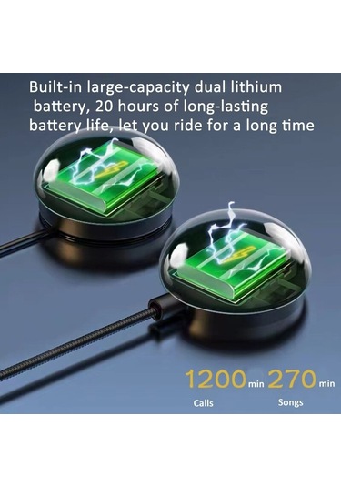 Bluetooth 5.3 Motosiklet Kaskı Kulaklığı Stereo Akıllı Gürültü Önleyici Sürüş Kulaklığı