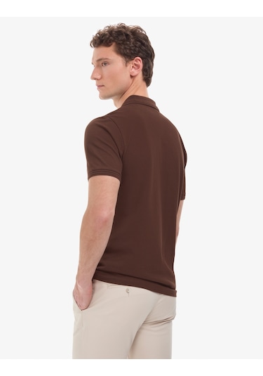 Pierre Cardin Erkek Koyu Kahverengi Tişört Basic 50325290-vr084