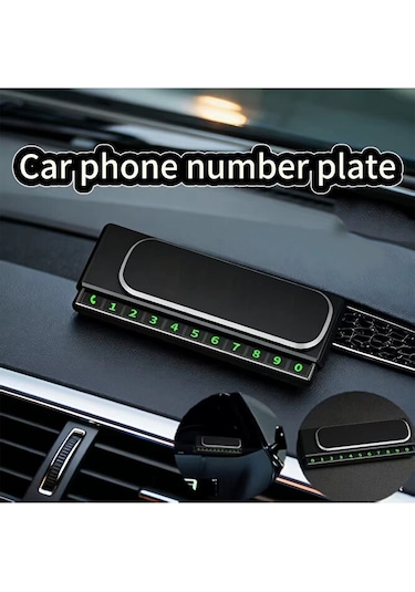 Premium Kaydırmalı Araç İçi Telefon Numaratör Park Numarası Parkmatik Araba Numaratör