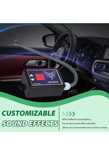Shineyee 12-24v Araç Korna Kontrol Ünitesi - 15 Sesli Plastik Korna Butonu 50 Adet