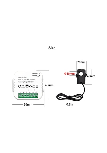 Reedark Tuya Wifi Akıllı Enerji Sayacı - Gerçek Zamanlı Güç Takibi, Otomasyon Ve Uzaktan Kontrol İle Ev Ve İş Yeri İçin Enerji Yönetimi