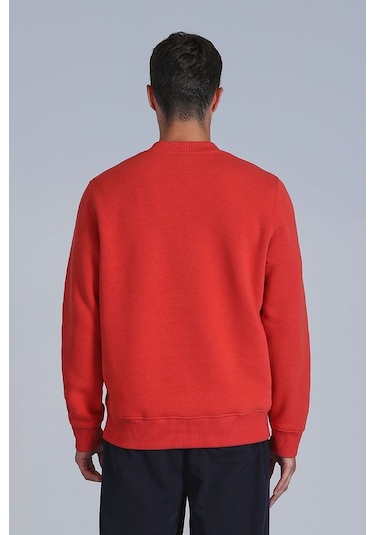 Lufian Erkek Loved Sweatshirt 112030137 Açık Kırmızı Açık Kırmızı