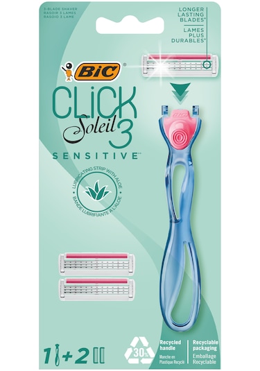Bic Soleil Click Kadın Sistem Tıraş Bıçağı 1 Sap + Yedek Kartuş 2'li