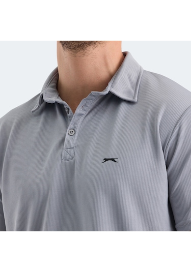 Slazenger SLOAN Erkek Polo Yaka Gri Tişört