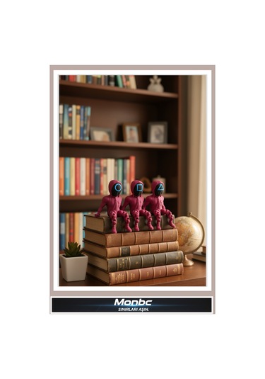 Monbc Squid Game 3 Lü Koruma Figür Seti 3d Tasarım Dekoratif Biblo, Hediyelik Ve Ev Ofis İçin Şık Aksesuar