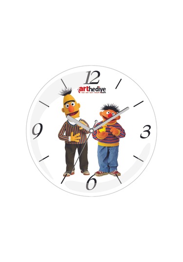 Edi Büdü Trt Çap 30cm Sessiz Akar Bombeli Gerçek Cam Duvar Saati Siyah