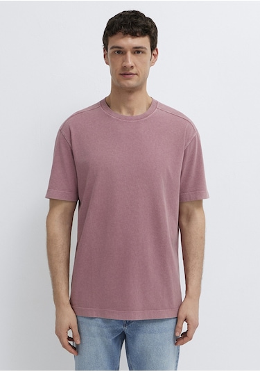 Mavi - Pembe Basic Tişört 0613312-70948