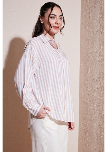 Fashion Friends Bayan Gömlek 25y0670k1 Bej Bej