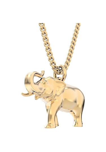 Chocli 18 Ayar Altın Kaplama Fil Kolye