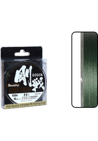 Gosen W8 Castıng 150 Mt Yeşil İp Misina Pe 1.2-0.187 Mm